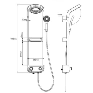 Modern Shower Faucet Set with Adjustable Spray Patterns